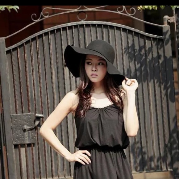 NEW Felt Grey Floppy Hat Bow Fall Boutique Brand New - Picture 4 of 9